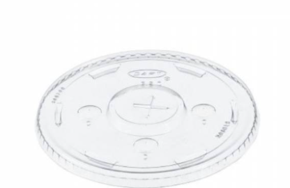 CLEAR STRAW SLOTTED FLAT LID FOR DART 32AC